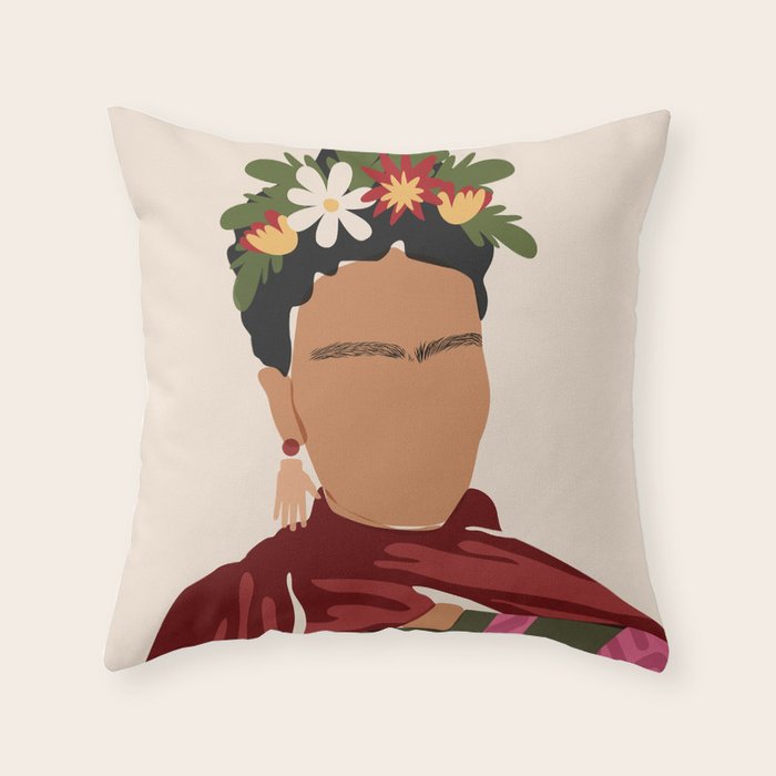 Frida Kahlo Throw Pillow Gallery Image 1
