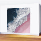 Pink Shoreline - Aerial Ocean Photography Print Wall Mural Gallery Image 2