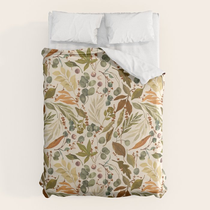 Fall leafy nature B Duvet Cover Gallery Image 6