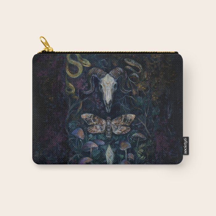 Death Moth Goat Skull Carry All Pouch Gallery Image 1
