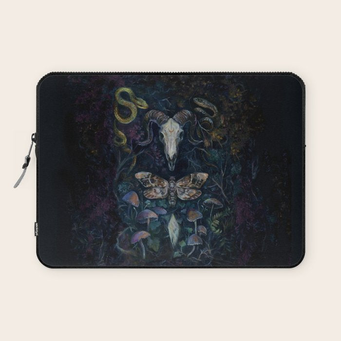 Death Moth Goat Skull Laptop Sleeve Gallery Image 1