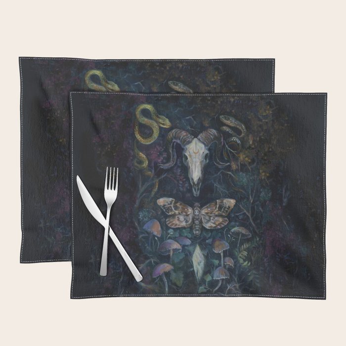 Death Moth Goat Skull Placemat Gallery Image 1
