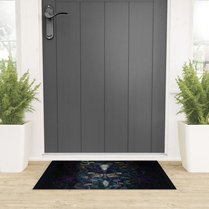 Death Moth Goat Skull Welcome Mat Gallery Image 3
