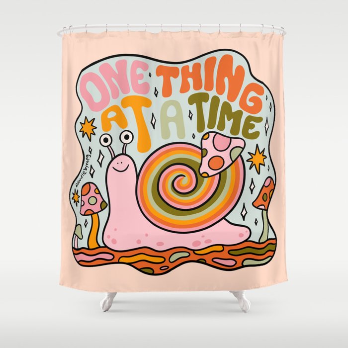 One Thing at a Time Shower Curtain Gallery Image 1