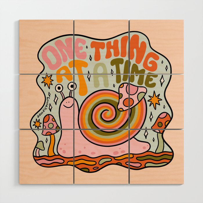 One Thing at a Time Wood Wall Art Gallery Image 1