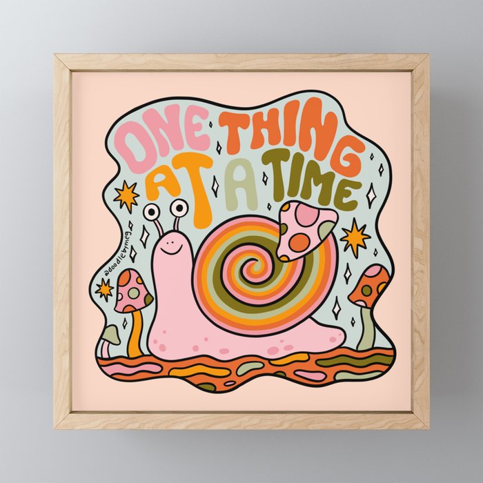 One Thing at a Time Mini Art Print Gallery Image 1
