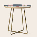 Classic Holiday Plaid Pattern Side Table Gallery Image 1
