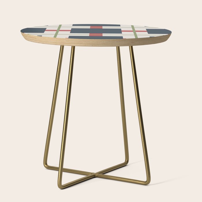 Classic Holiday Plaid Pattern Side Table Gallery Image 1