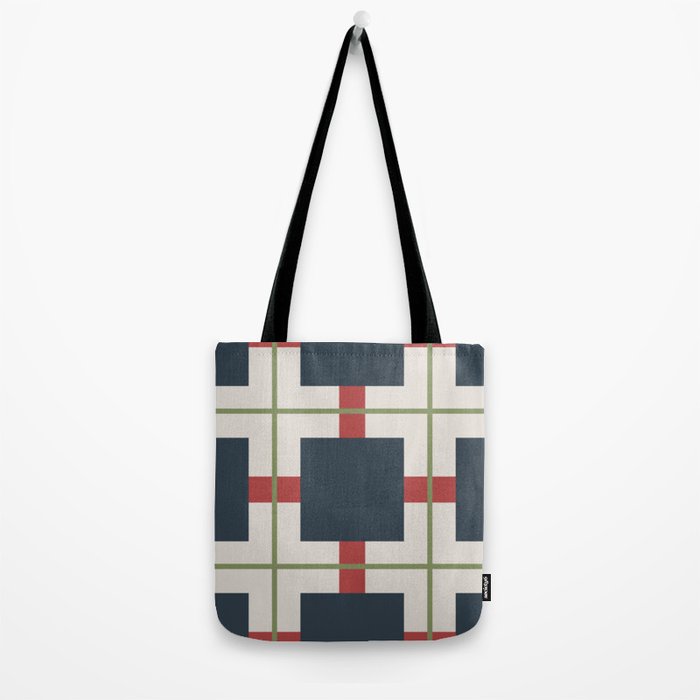 Classic Holiday Plaid Pattern Tote Bag Gallery Image 2