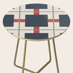 Classic Holiday Plaid Pattern Side Table Gallery Image 2