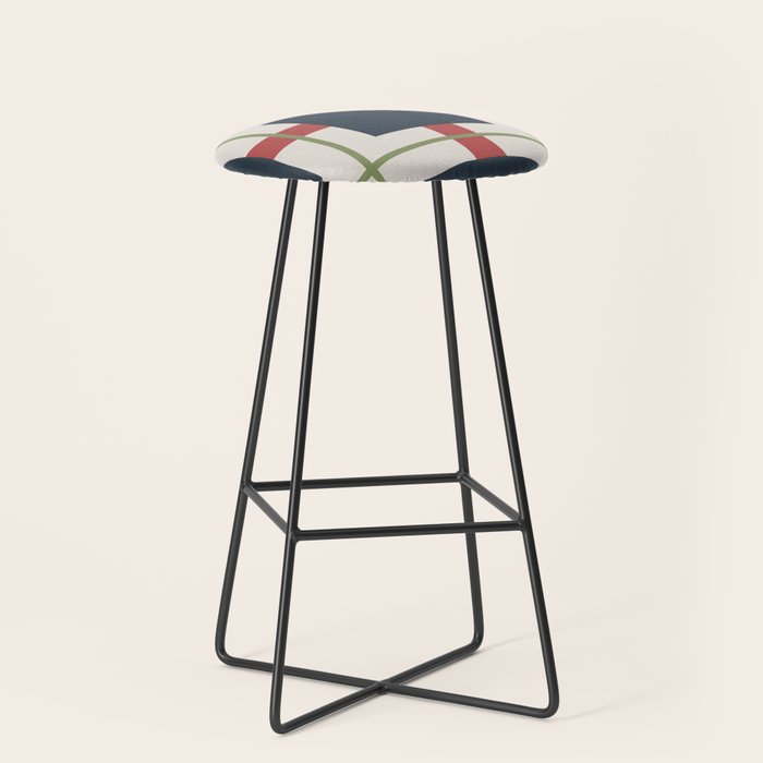 Classic Holiday Plaid Pattern Stool Gallery Image 1