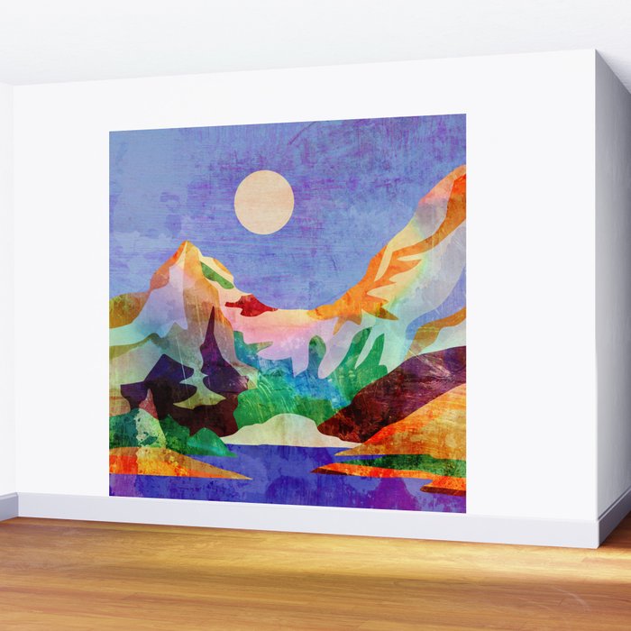 Mountain lake Wall Mural Gallery Image 2