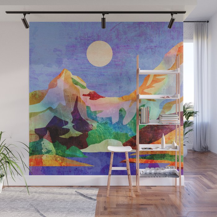 Mountain lake Wall Mural Gallery Image 1