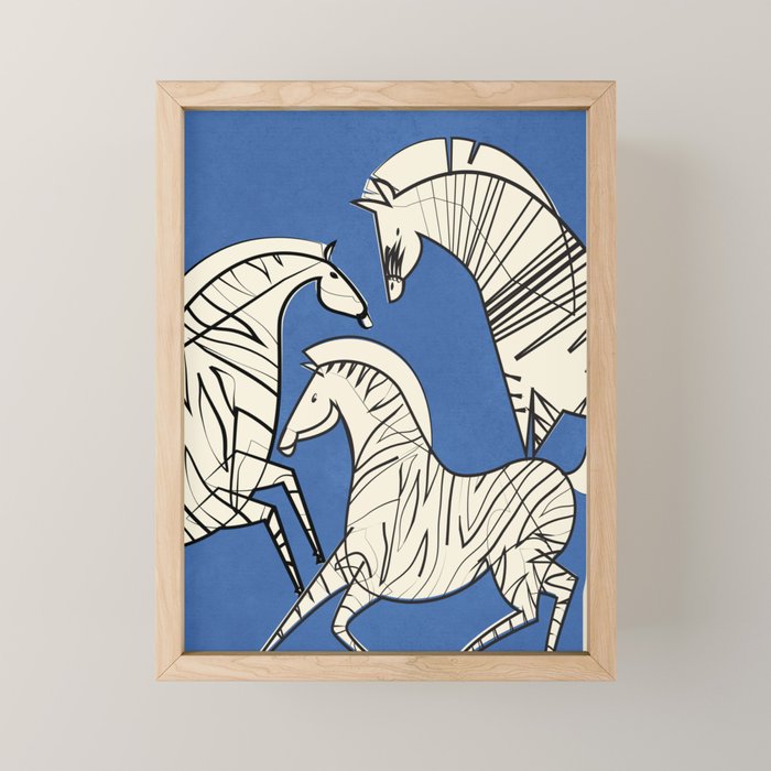 Abstract Zebras 3 Mini Art Print Gallery Image 1