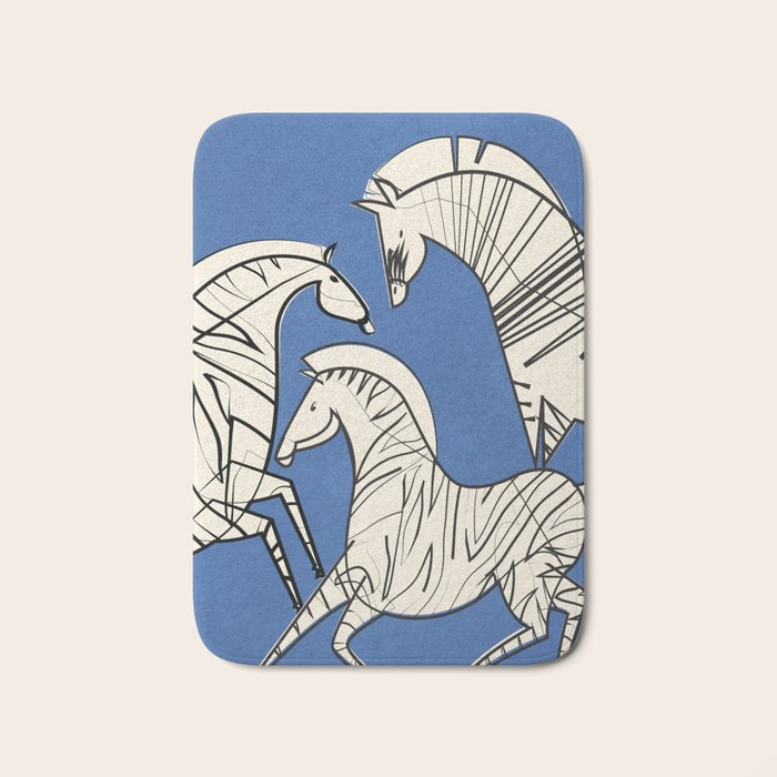 Abstract Zebras 3 Bath Mat Gallery Image 1