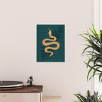 Tropical Serpent - Teal & Blush Poster Gallery Image 2