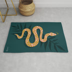 Tropical Serpent - Teal & Blush Rug Gallery Image 1