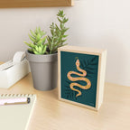 Tropical Serpent - Teal & Blush Mini Art Print Gallery Image 2