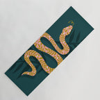 Tropical Serpent - Teal & Blush Yoga Mat Gallery Image 1