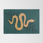 Tropical Serpent - Teal & Blush Rug Gallery Image 2