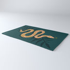 Tropical Serpent - Teal & Blush Rug Gallery Image 3