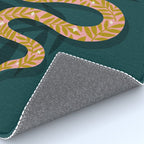 Tropical Serpent - Teal & Blush Rug Gallery Image 4