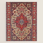 Esfahan Central Persian Rug Print Jigsaw Puzzle Gallery Image 1