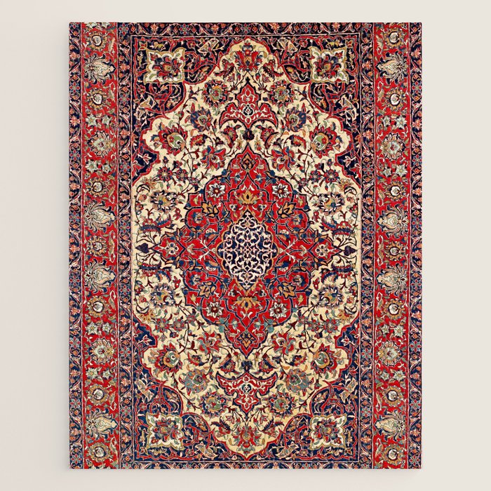 Esfahan Central Persian Rug Print Jigsaw Puzzle Gallery Image 1