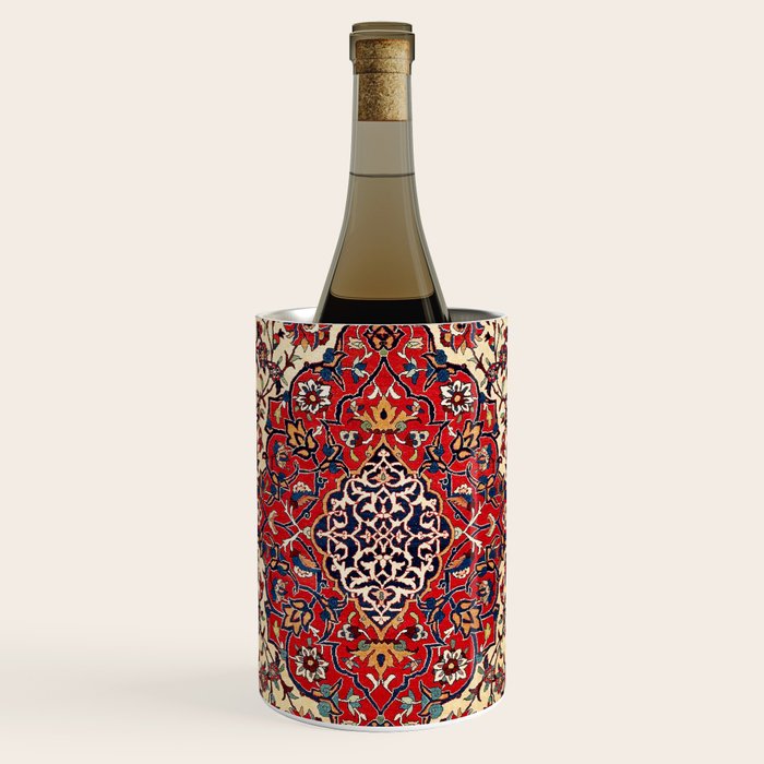 Esfahan Central Persian Rug Print Wine Chiller Gallery Image 1