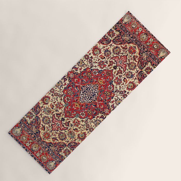 Esfahan Central Persian Rug Print Yoga Mat Gallery Image 1