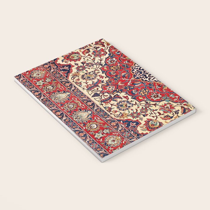 Esfahan Central Persian Rug Print Notebook Gallery Image 3
