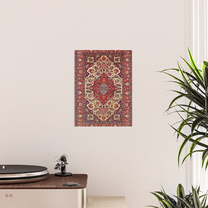 Esfahan Central Persian Rug Print Poster Gallery Image 2