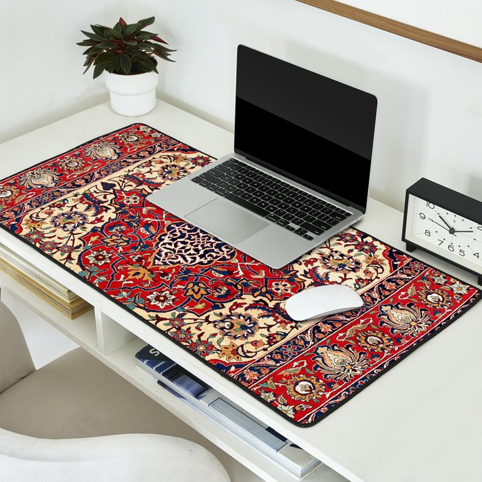 Esfahan Central Persian Rug Print Desk Mat Gallery Image 2