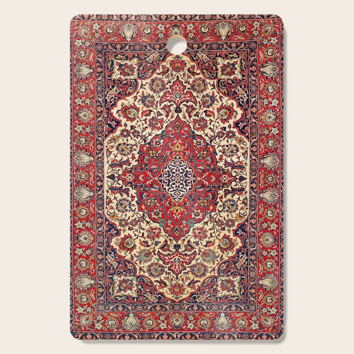 Esfahan Central Persian Rug Print Cutting Board Gallery Image 1