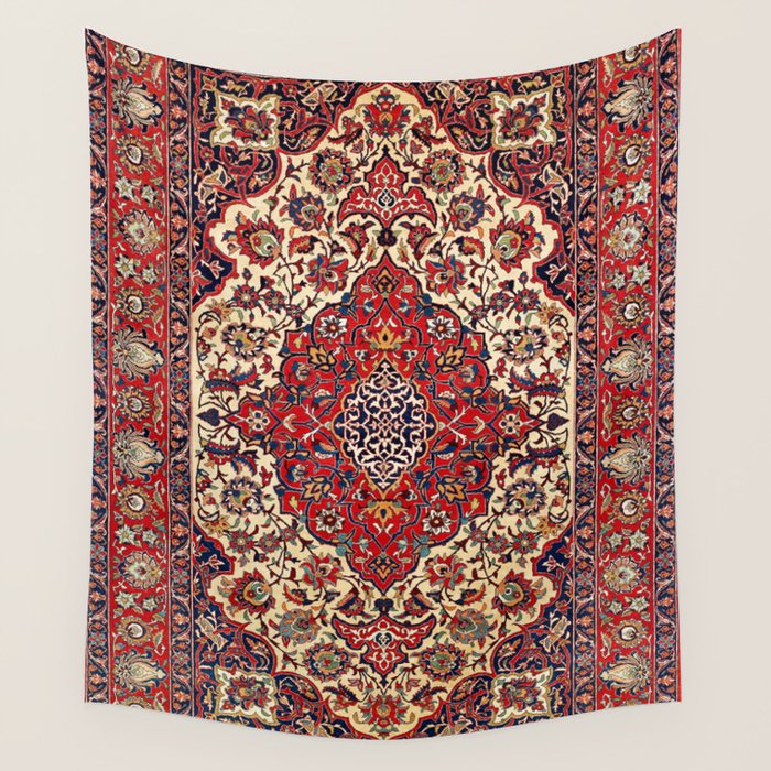 Esfahan Central Persian Rug Print Wall Tapestry Gallery Image 4