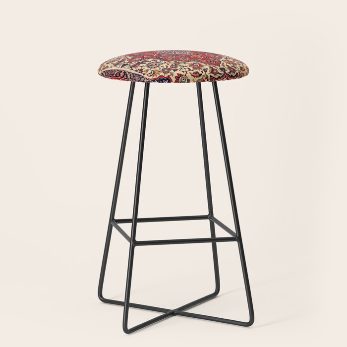 Esfahan Central Persian Rug Print Stool Gallery Image 1