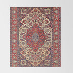 Esfahan Central Persian Rug Print Throw Blanket Gallery Image 2
