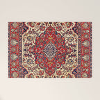 Esfahan Central Persian Rug Print Welcome Mat Gallery Image 1
