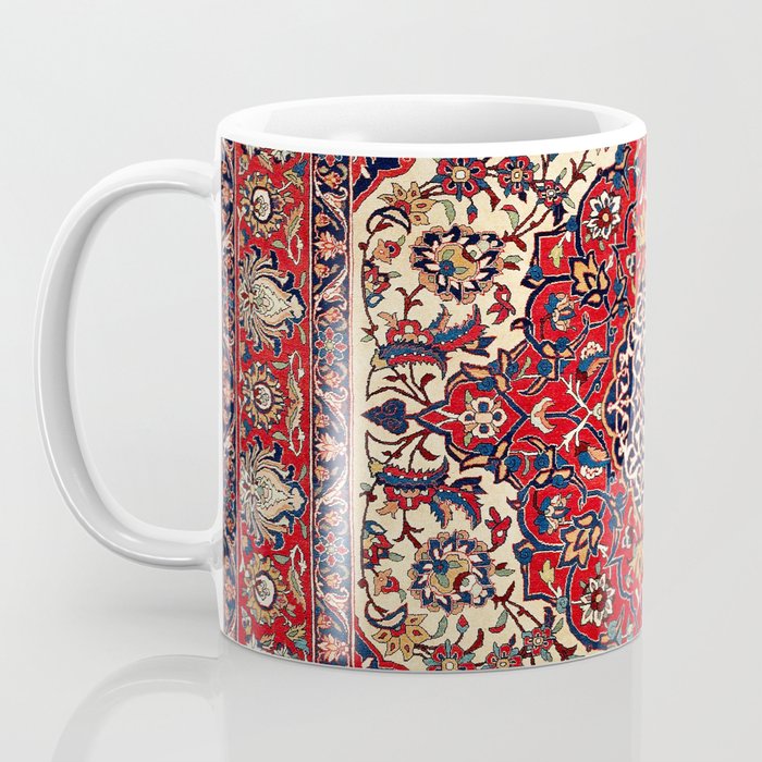 Esfahan Central Persian Rug Print Coffee Mug Gallery Image 3