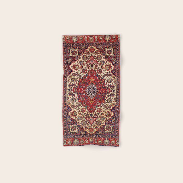 Esfahan Central Persian Rug Print Bath Towel Gallery Image 1