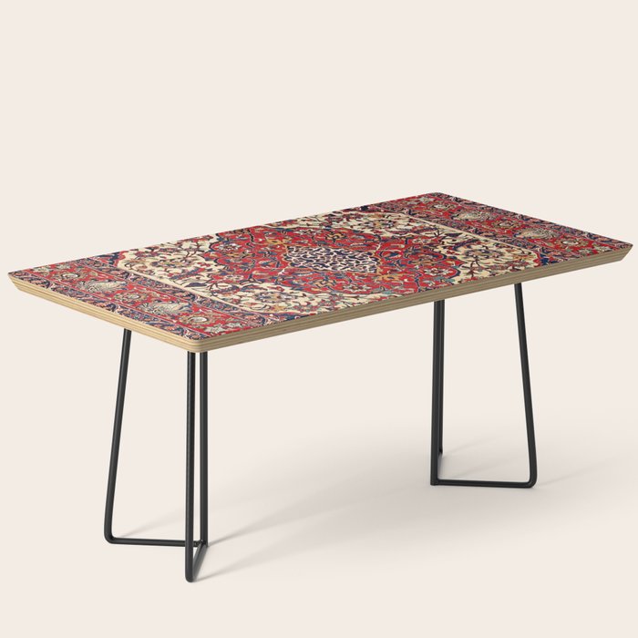 Esfahan Central Persian Rug Print Coffee Table Gallery Image 1
