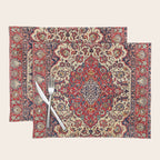 Esfahan Central Persian Rug Print Placemat Gallery Image 1