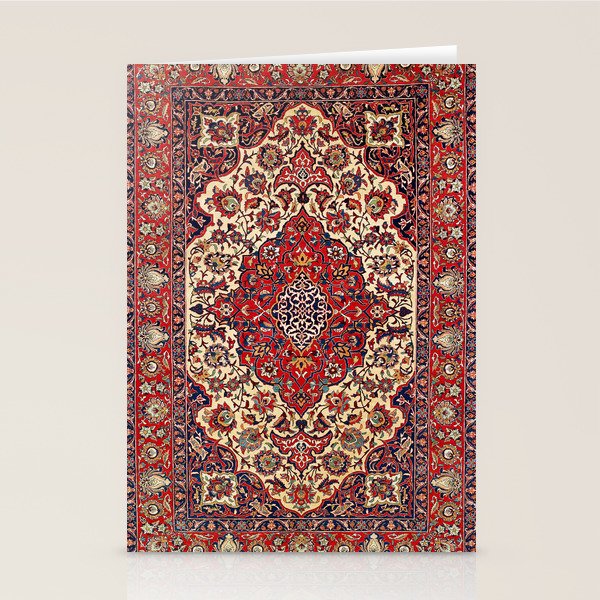 Esfahan Central Persian Rug Print Stationery Card Gallery Image 1