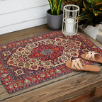 Esfahan Central Persian Rug Print Outdoor Rug Gallery Image 2