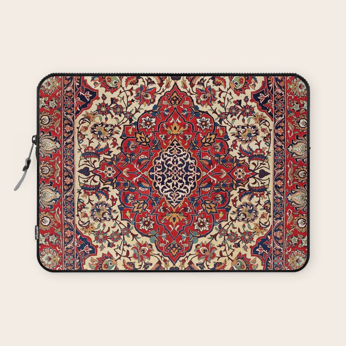 Esfahan Central Persian Rug Print Laptop Sleeve Gallery Image 1