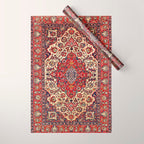 Esfahan Central Persian Rug Print Wrapping Paper Gallery Image 1