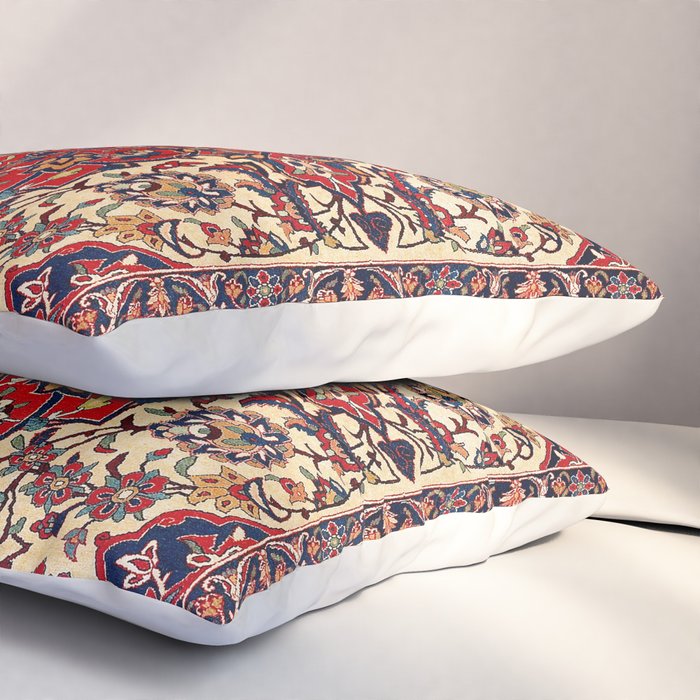 Esfahan Central Persian Rug Print Pillow Sham Gallery Image 3