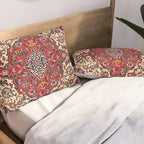 Esfahan Central Persian Rug Print Pillow Sham Gallery Image 2