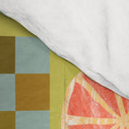 Checkered Citrus Fruit in Sage & Orange Comforter Gallery Image 4