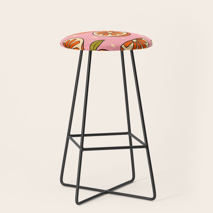 Orange Print Stool Gallery Image 1
